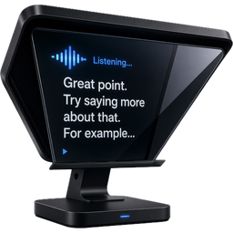 Local macOS meeting prompts from on-device transcription, talking points and Apple Intelligence. logo