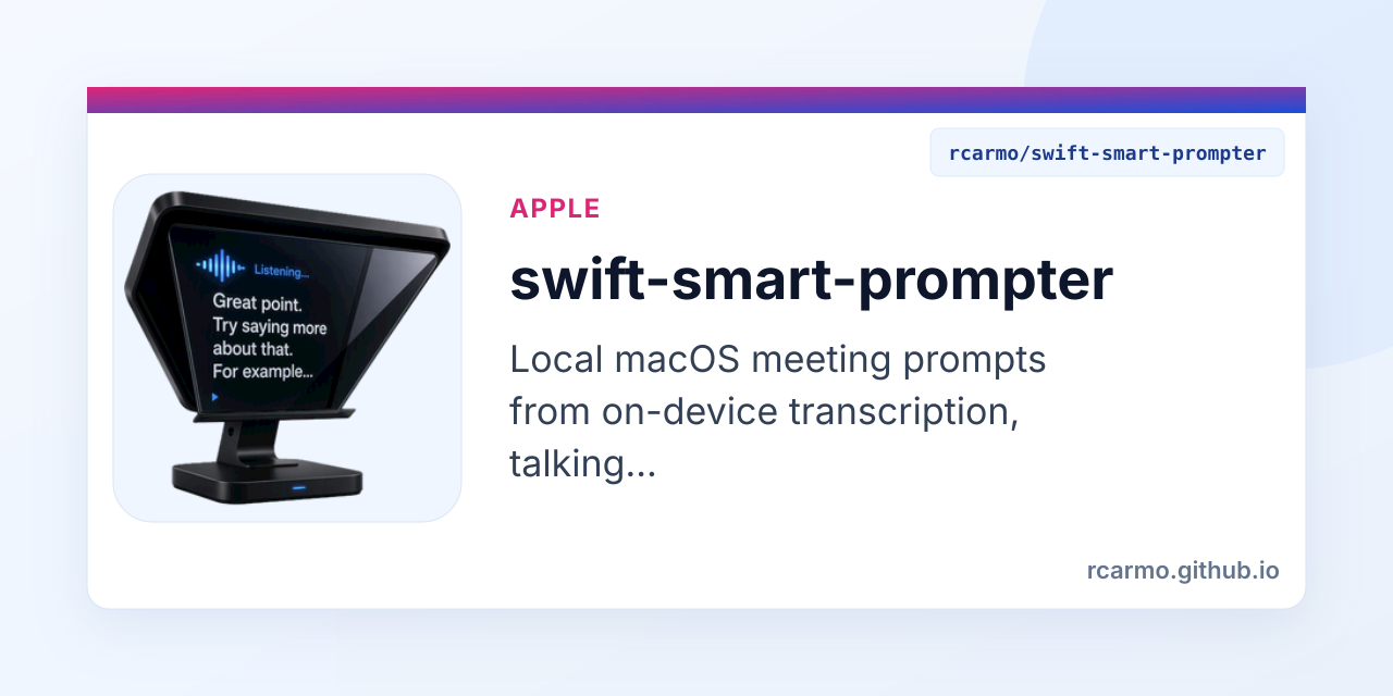 swift-smart-prompter website preview