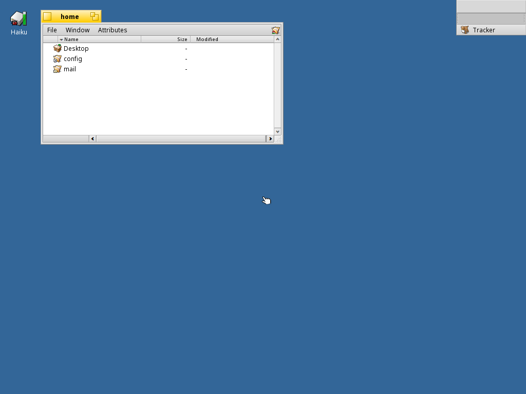 Tracker running in QEMU