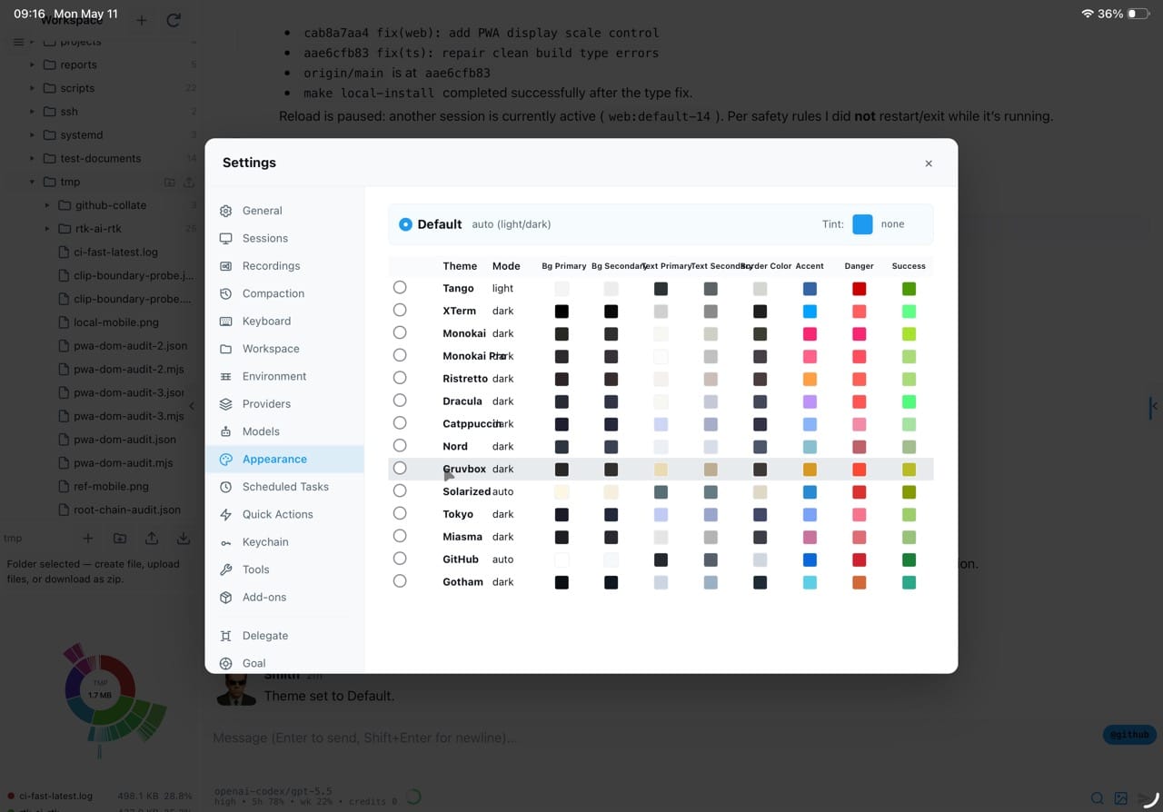 Theme picker