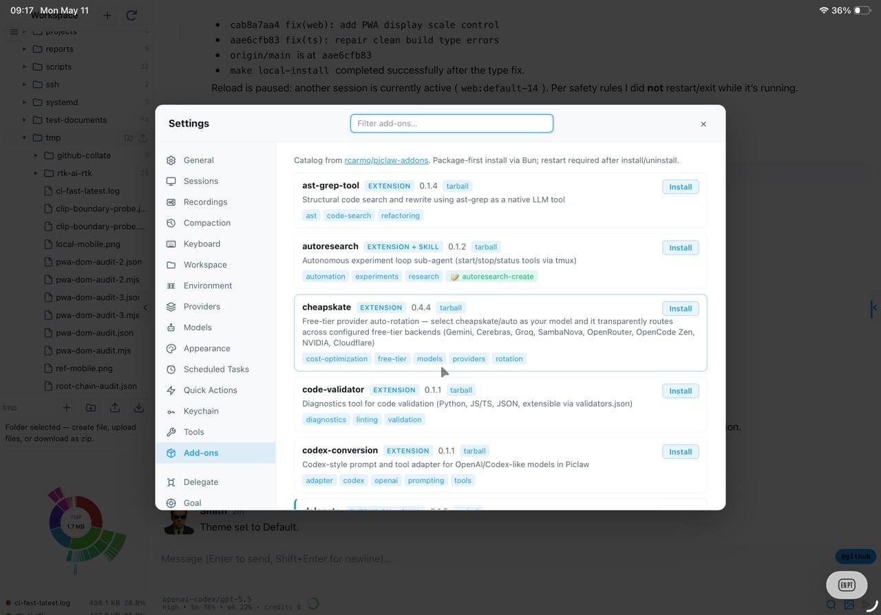 Add-on catalog